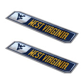 West Virginia University Embossed Truck Emblem 2-pk 1.75 x 8.25 - Primary Logo & Wordmark, 60851