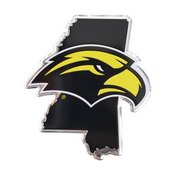 University of Southern Mississippi Embossed State Emblem 3.25 x 3.25 - "Eagle" Primary Logo / Shape of Mississippi, 60855