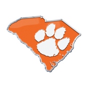 Clemson Tigers Team State Aluminum Embossed Emblem, 60860