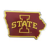 Iowa State University Embossed State Emblem 3.25 x 3.25 - "I State" Logo / Shape of Iowa, 60866