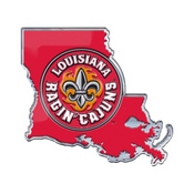 University of Louisiana-Lafayette Embossed State Emblem 3.25 x 3.25 - 