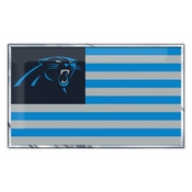 NFL - Carolina Panthers Embossed State Flag Emblem 2" x 3.5" - Primary Team Logo on State Flag Design, 60914