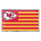 NFL - Kansas City Chiefs Embossed State Flag Emblem 2" x 3.5" - Primary Team Logo on State Flag Design, 60916