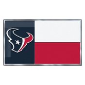 NFL - Houston Texans Embossed State Flag Emblem 2" x 3.5" - Primary Team Logo on State Flag Design, 60919