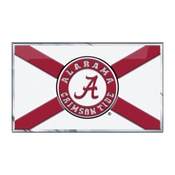 University of Alabama Embossed State Flag Emblem 2" x 3.5" - Primary Team Logo on State Flag Design, 60920
