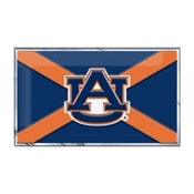 Auburn University Embossed State Flag Emblem 2" x 3.5" - Primary Team Logo on State Flag Design, 60921