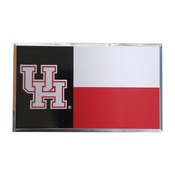 University of Houston Embossed State Flag Emblem 2" x 3.5" - Primary Team Logo on State Flag Design, 60928