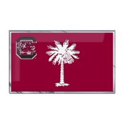 University of South Carolina Embossed State Flag Emblem 2" x 3.5" - Primary Team Logo on State Flag Design, 60933