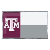 Texas A&M University Embossed State Flag Emblem 2" x 3.5" - Primary Team Logo on State Flag Design, 60937
