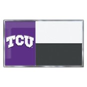 Texas Christian University Embossed State Flag Emblem 2" x 3.5" - Primary Team Logo on State Flag Design, 60938