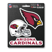 NFL - Arizona Cardinals Decal 3-pk 5 x 6.25 - 3 Various Logos / Wordmark, 60944