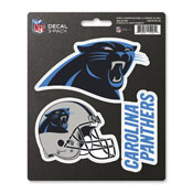 NFL - Carolina Panthers Decal 3-pk 5 x 6.25 - 3 Various Logos / Wordmark, 60948