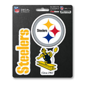 NFL - Pittsburgh Steelers Decal 3-pk 5 x 6.25 - 3 Various Logos / Wordmark, 60967