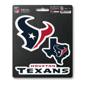 NFL - Houston Texans Decal 3-pk 5 x 6.25 - 3 Various Logos / Wordmark, 60976
