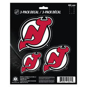 NHL - New Jersey Devils Decal 3-pk 5 x 6.25 - 3 Various Logos / Wordmark, 60993