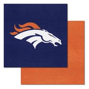 Denver Broncos Team Carpet Tiles - 45 Sq Ft. - Bronco Head Primary Logo, 610-F112