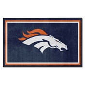 Denver Broncos 4ft. x 6ft. Plush Area Rug - Bronco Head Primary Logo, 610-F312