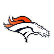 Denver Broncos Heavy Duty Aluminum Embossed Color Emblem, 610-F606