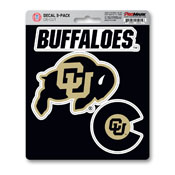 University of Colorado Decal 3-pk 5 x 6.25 - 3 Various Logos / Wordmark, 61019