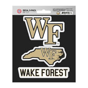 Wake Forest University Decal 3-pk 5 x 6.25 - 3 Various Logos / Wordmark, 61067