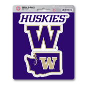 University of Washington Decal 3-pk 5 x 6.25 - 3 Various Logos / Wordmark, 61068
