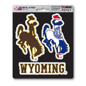 University of Wyoming Decal 3-pk 5 x 6.25 - 3 Various Logos / Wordmark, 61072
