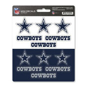NFL - Dallas Cowboys Mini Decal 12-pk 5 x 6.25 - 12 Various Logos / Wordmark, 61118