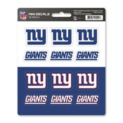 NFL - New York Giants Mini Decal 12-pk 5 x 6.25 - 12 Various Logos / Wordmark, 61129