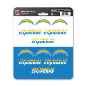 NFL - Los Angeles Chargers Mini Decal 12-pk 5 x 6.25 - 12 Various Logos / Wordmark, 61134