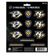 NHL - Nashville Predators Mini Decal 12-pk 5 x 6.25 - 12 Various Logos / Wordmark, 61144