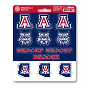 University of Arizona Mini Decal 12-pk 5 x 6.25 - 12 Various Logos / Wordmark, 61149