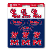 University of Mississippi (Ole Miss) Mini Decal 12-pk 5 x 6.25 - 12 Various Logos / Wordmark, 61177