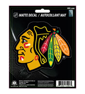 NHL - Chicago Blackhawks Matte Decal 5 x 6.25 - Blackhawks Primary Logo, 61304