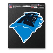 NFL - Carolina Panthers State Shape Decal 5 x 6.25 - "Panther" Logo - Shape of Carolinas, 61311