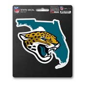 NFL - Jacksonville Jaguars State Shape Decal 5 x 6.25 - "Jaguar Head" Logo / Shape of Florida, 61313
