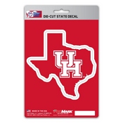 University of Houston State Shape Decal 5 x 6.25 - "UH" Logo / Shape of Texas, 61328