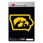 University of Iowa State Shape Decal 5 x 6.25 - "Hawkeye" Logo / Shape of Iowa, 61330