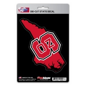North Carolina State University State Shape Decal 5 x 6.25 - "NCS" Logo / Shape of North Carolina, 61345