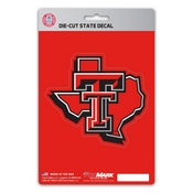 Texas Tech University State Shape Decal 5 x 6.25 - "TT" Logo / Shape of Texas, 61359