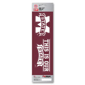 Mississippi State University Team Slogan Decal 3 x 12 - Primary Logo & Team Slogan, 61418