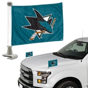 NHL - San Jose Sharks Ambassador Flags 4 x 6 - Sharks Primary Logo, 61890