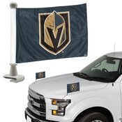 NHL - Vegas Golden Knights Ambassador Flags 4 x 6 - Knights Primary Logo - Gray Flag, 61891