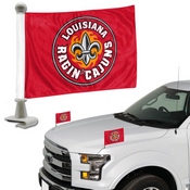 University of Louisiana-Lafayette Ambassador Flags 4 x 6 - "Round Rajun Cajun" Primary Logo, 61911