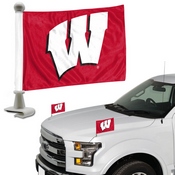 University of Wisconsin Ambassador Flags 4 x 6 - "W" Primary Logo, 61938