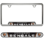 NFL - Cincinnati Bengals Embossed License Plate Frame 12.25 x 6.25 - Primary Logo and Wordmark, 61948