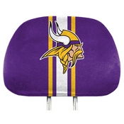 Minnesota Vikings Printed Head Rest Cover Set - 2 Pieces, 62018