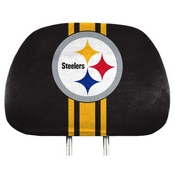 NFL - Pittsburgh Steelers Printed Headrest Cover 14 x 10 - Steelers Primary Logo, 62025