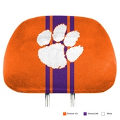 Clemson Tigers Printed Head Rest Cover Set - 2 Pieces, 62042