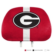 Georgia Bulldogs Printed Head Rest Cover Set - 2 Pieces, 62045