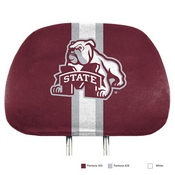Mississippi State Bulldogs Printed Head Rest Cover Set - 2 Pieces, 62058